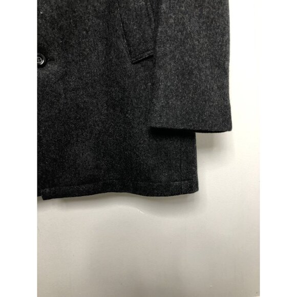 Vintage Sears Mens 40 M Faux Fur Lined Wool Overcoat Mid Length Coat Mint - Picture 4 of 8